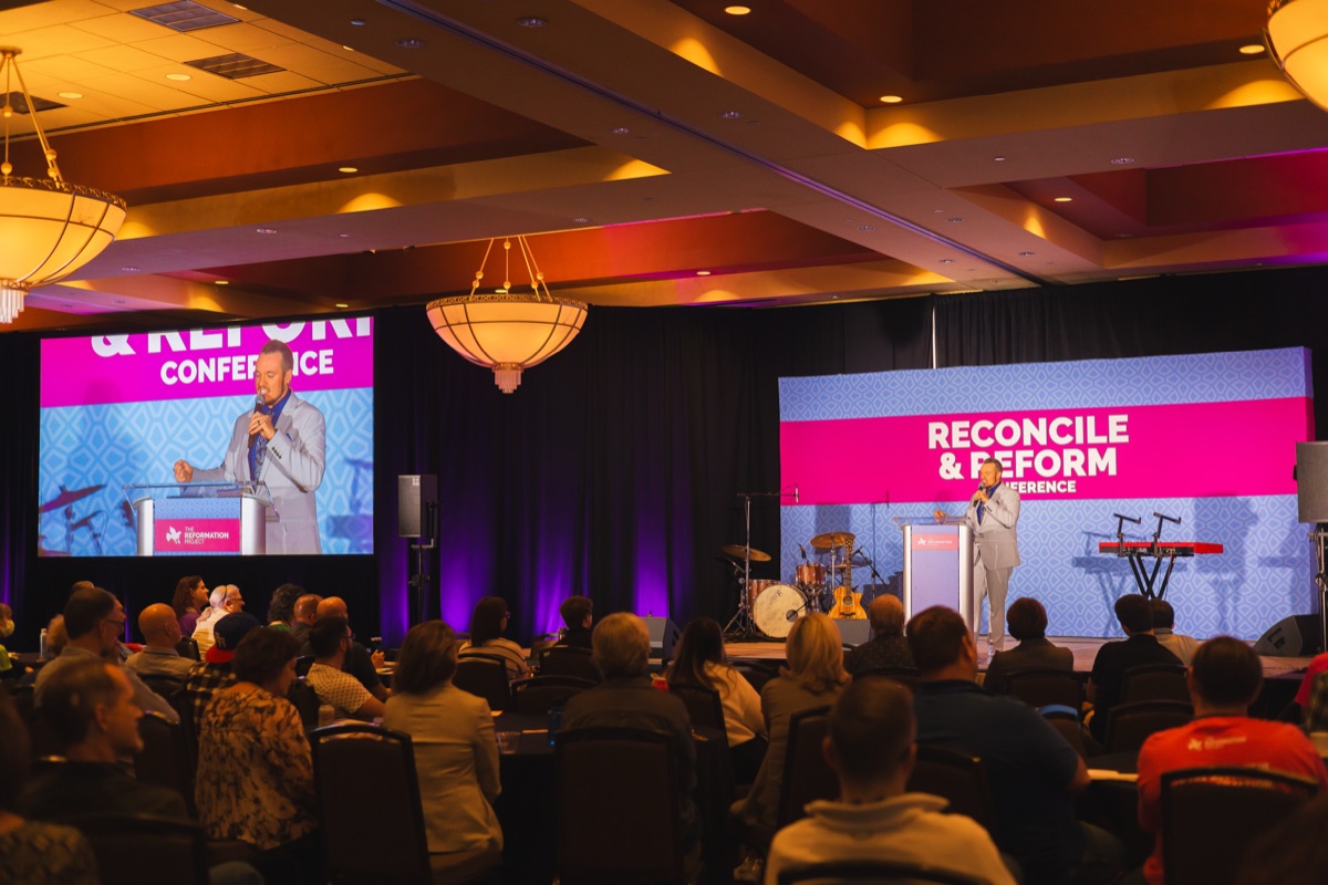 Attendees in the main session hall at the 2023 Reconcile and Reform Conference in Nashville